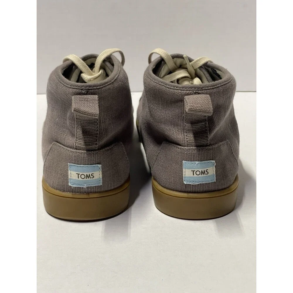 Toms Shoes Men's 12 Bota Shade Heritage Gum Cupsole High Top Sneakers Gray